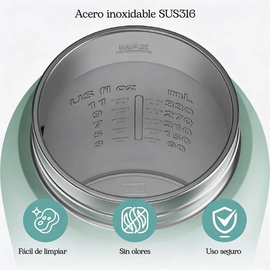 Calentador portátil de teteros e inalámbrico, calienta leche materna en 5 minutos, batería de 10.000 mAh para hasta 8 teteros por carga, capacidad de 17oz, interior en acero inoxidable 316L