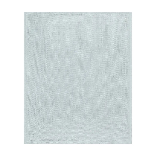 Cobija de tejido calado de algodón para bebé, transpirable y reguladora de temperatura, ideal para todas las estaciones.