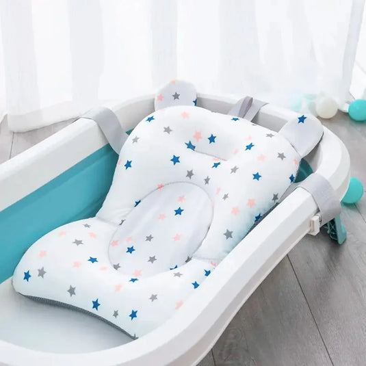 Combo de baño 6 en 1 para bebé con bañera plegable, almohadilla, ducha eléctrica de patito, juguetes, guantes y visera de baño