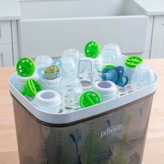 Esterilizador y secador multifuncional, esteriliza y seca todo en uno para teteros y accesorios esenciales para recién nacidos - Dr Brown's