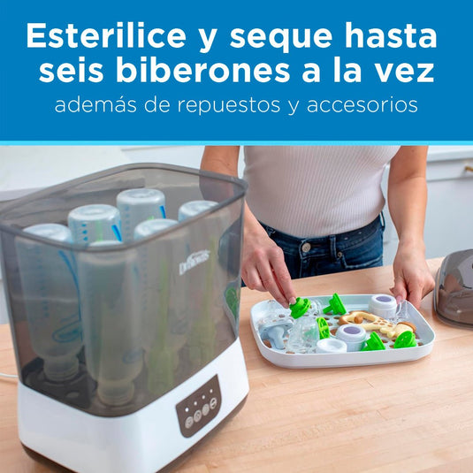 Esterilizador y secador multifuncional, esteriliza y seca todo en uno para teteros y accesorios esenciales para recién nacidos - Dr Brown's