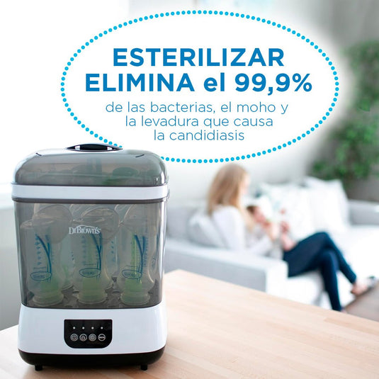 Esterilizador y secador multifuncional, esteriliza y seca todo en uno para teteros y accesorios esenciales para recién nacidos - Dr Brown's