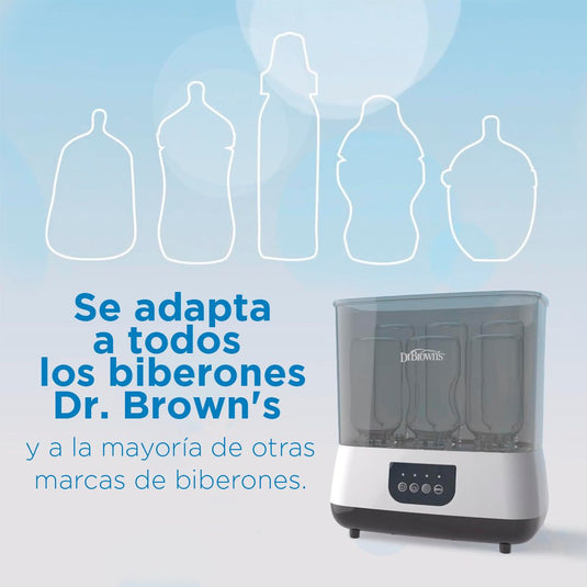 Esterilizador y secador multifuncional, esteriliza y seca todo en uno para teteros y accesorios esenciales para recién nacidos - Dr Brown's