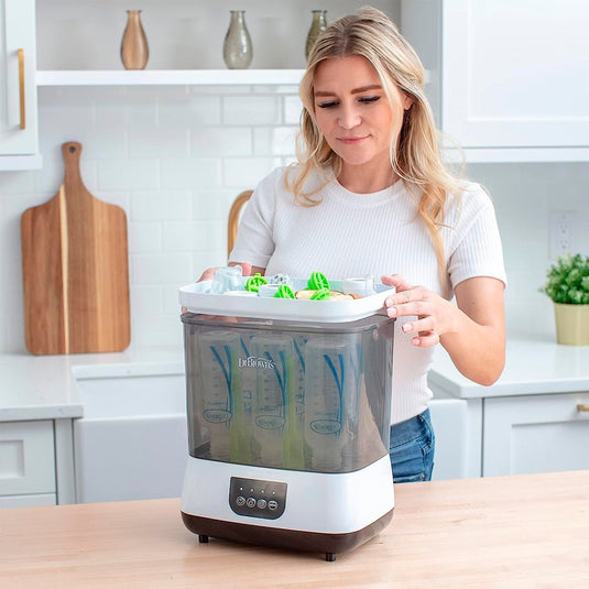 Esterilizador y secador multifuncional, esteriliza y seca todo en uno para teteros y accesorios esenciales para recién nacidos - Dr Brown's