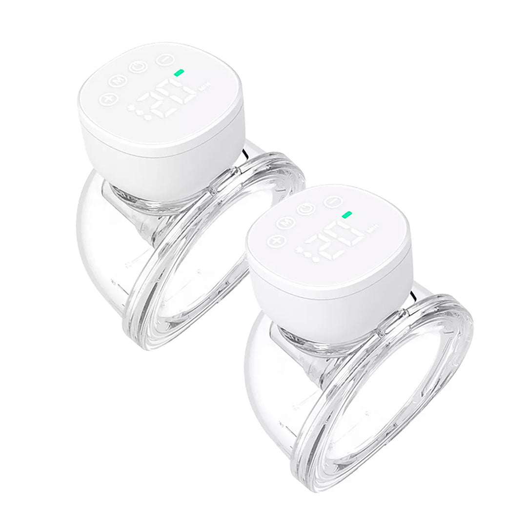 Extractor de leche eléctrico doble manos libres, con pantalla digital LED, con 3 modos de succión y 9 niveles de fuerza, copa en silicona grado alimenticio, de capacidad de 6oz o 180ml