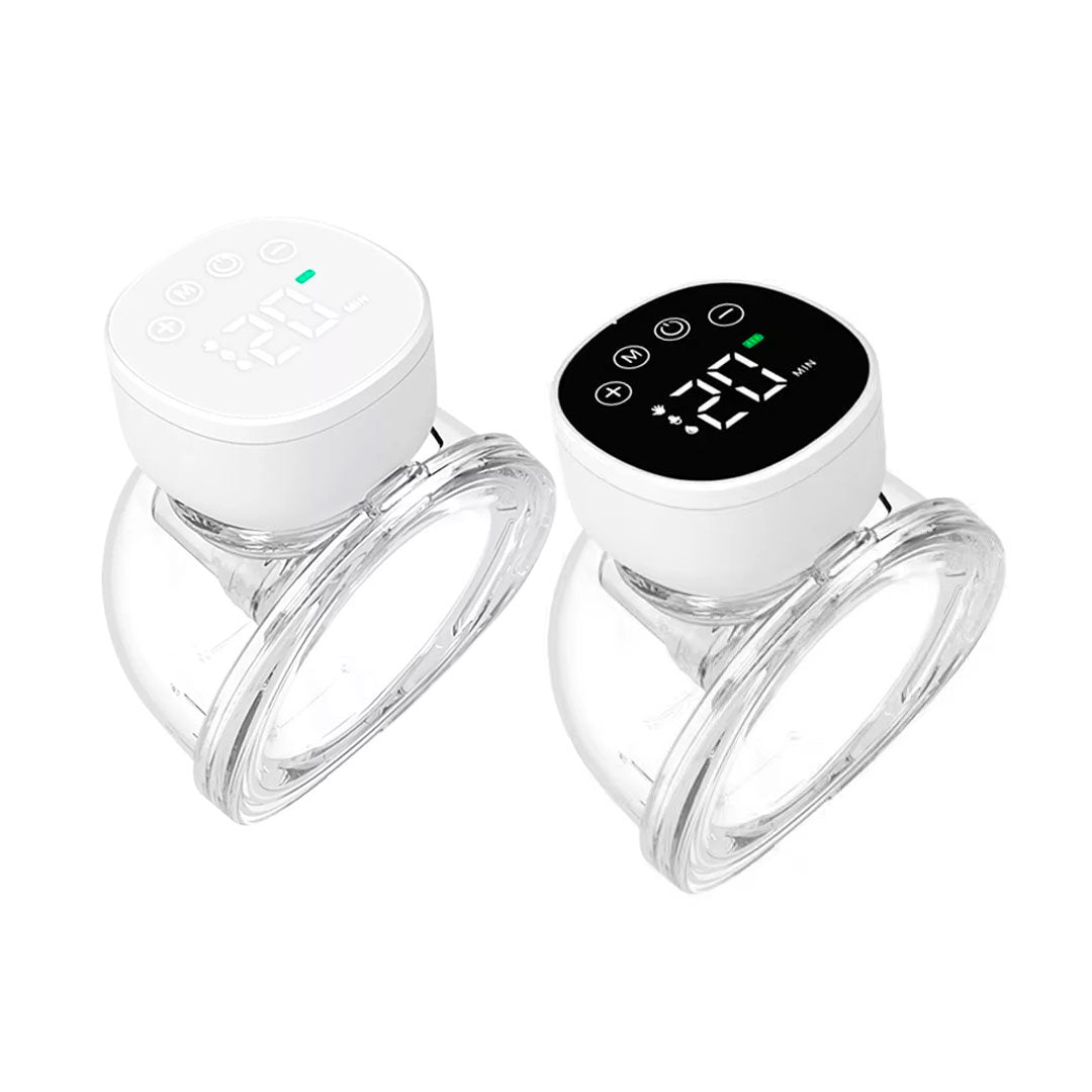 Extractor de leche eléctrico doble manos libres, con pantalla digital LED, con 3 modos de succión y 9 niveles de fuerza, copa en silicona grado alimenticio, de capacidad de 6oz o 180ml