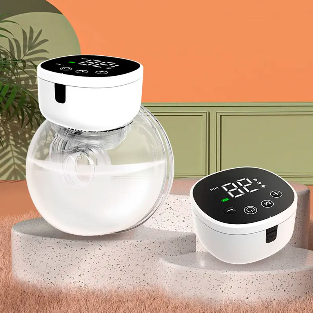 Extractor de leche eléctrico doble manos libres, con pantalla digital LED, con 3 modos de succión y 9 niveles de fuerza, copa en silicona grado alimenticio, de capacidad de 6oz o 180ml