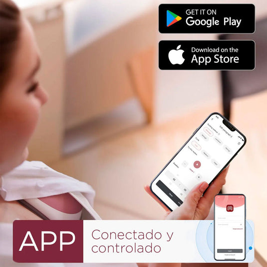 Extractor de leche doble Mobile Flow manos libres, control mediante la app M9, multimodos personalizables, tamaño y peso compacto - Momcozy