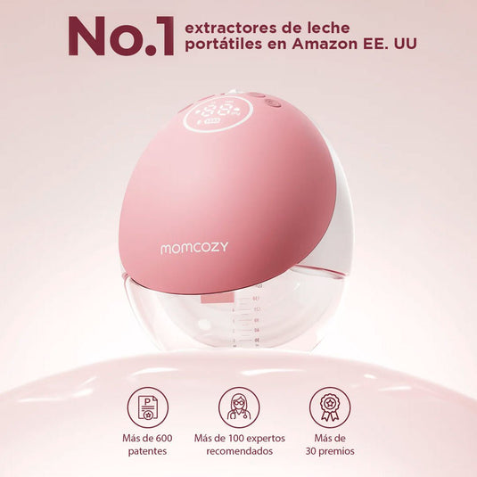 Extractor de leche doble Mobile Flow manos libres, control mediante la app M9, multimodos personalizables, tamaño y peso compacto - Momcozy