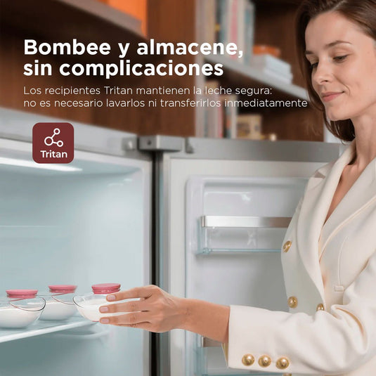 Extractor de leche doble Mobile Flow manos libres, control mediante la app M9, multimodos personalizables, tamaño y peso compacto - Momcozy