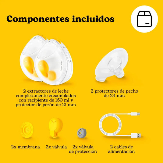 Extractor eléctrico de leche portátil Magic InBra™, comodidad y rendimiento excepcionales, última generación, forma anatómica para un ajuste cómodo, extraer hasta un 11,8 % más de leche, conectividad por medio de aplicación - Medela