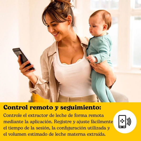 Extractor eléctrico de leche portátil Magic InBra™, comodidad y rendimiento excepcionales, última generación, forma anatómica para un ajuste cómodo, extraer hasta un 11,8 % más de leche, conectividad por medio de aplicación - Medela