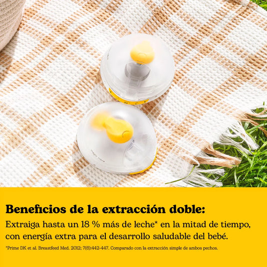 Extractor eléctrico de leche portátil Magic InBra™, comodidad y rendimiento excepcionales, última generación, forma anatómica para un ajuste cómodo, extraer hasta un 11,8 % más de leche, conectividad por medio de aplicación - Medela