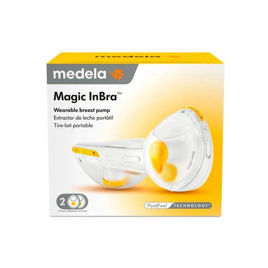 Extractor eléctrico de leche portátil Magic InBra™, comodidad y rendimiento excepcionales, última generación, forma anatómica para un ajuste cómodo, extraer hasta un 11,8 % más de leche, conectividad por medio de aplicación - Medela