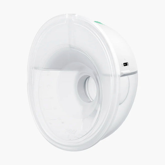 Extractor de leche materna manos libres vM5, doble copa, ajustable a 3 modos de succión y 9 niveles de potencia, de poco peso, de tamaño compacto, concepto "Baby Mouth" - Momcozy