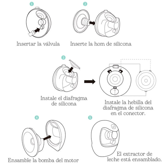 Extractor eléctrico manos libres blanco tapa transparente