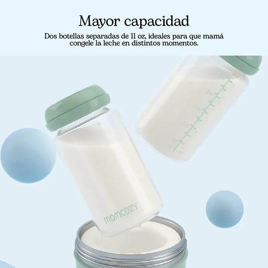 Enfriador portátil de leche materna con tecnología de enfriamiento 360°, capacidad de 22oz, mantiene la leche fría por más de 24 horas, libre de BPA - Momcozy
