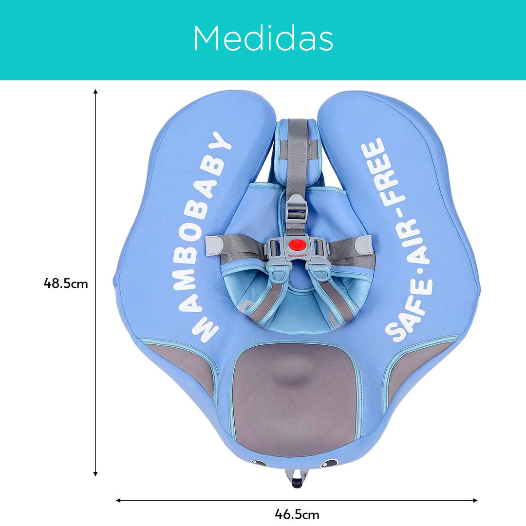 Flotador con arnés y carita para bebés, flotador de natación para bebés acostados de 3 a 24 meses, diseño no inflable, completamente sellado para nadar sin aire de forma segura