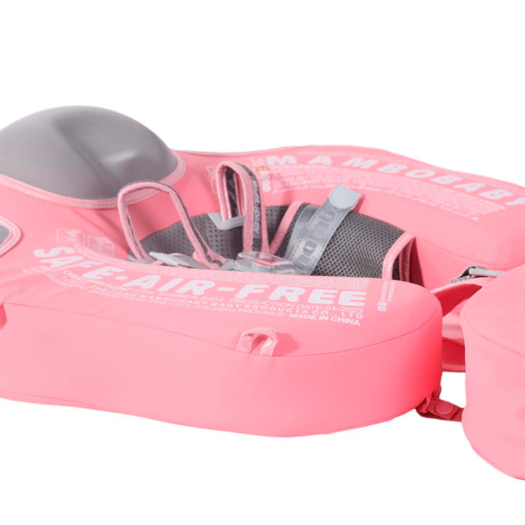 Flotador con arnés y carita para bebés, flotador de natación para bebés acostados de 3 a 24 meses, diseño no inflable, completamente sellado para nadar sin aire de forma segura