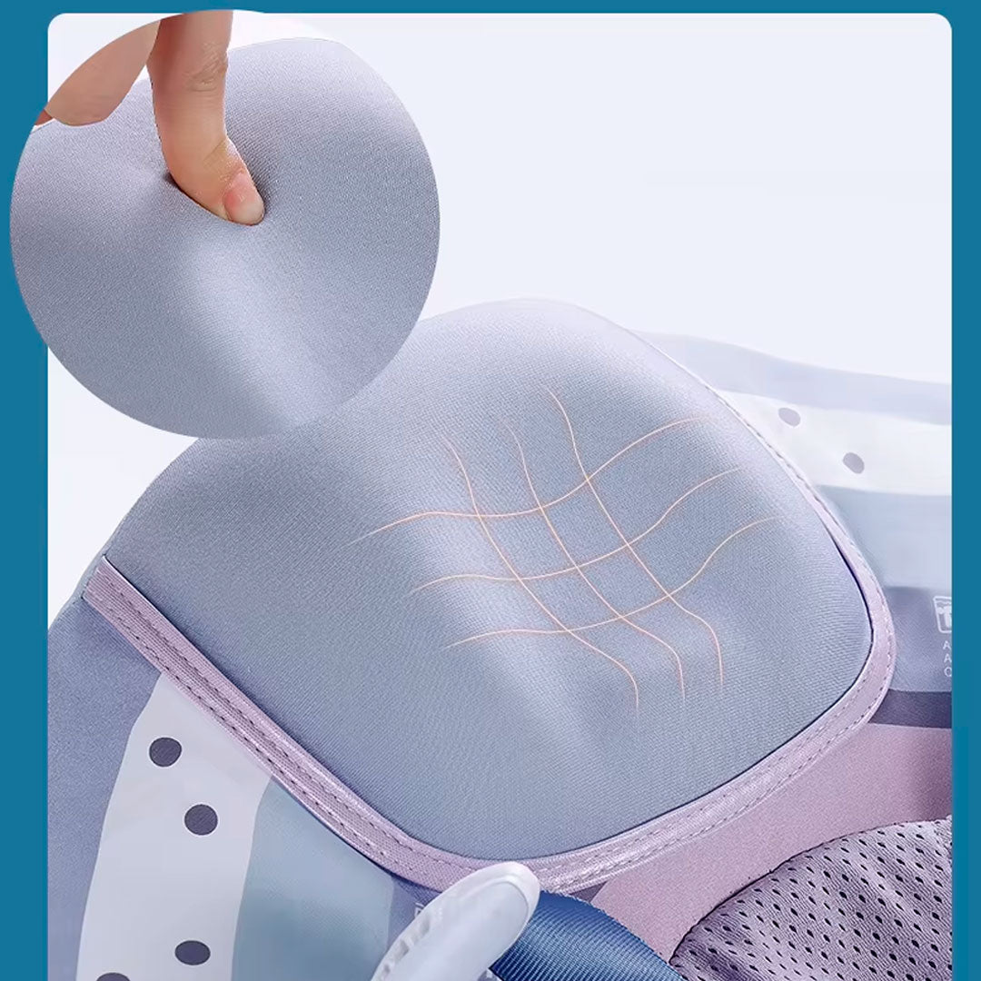 Flotador no inflable con dosel y apoyos de natación, antipinchazos, hebilla de seguridad, toldo antisol extraíble, dos posiciones para nadar - Mambobaby