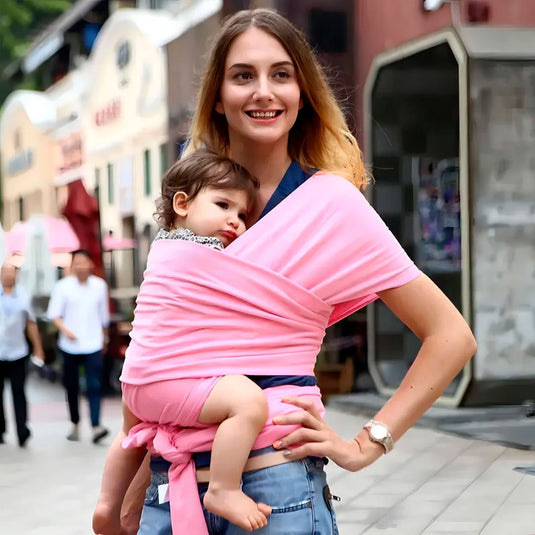 Fular semielástico para recién nacido, cargador ergonómico, hecho en tela suave y ligera, transpirable, portabebés tipo canguro