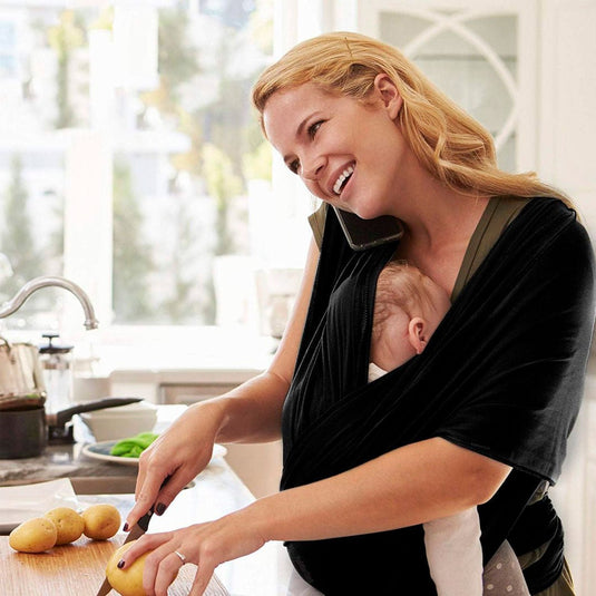 Fular semielástico para recién nacido, cargador ergonómico, hecho en tela suave y ligera, transpirable, portabebés tipo canguro