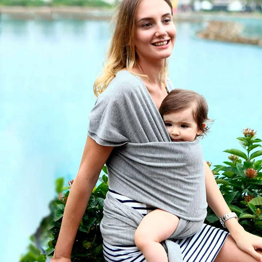 Fular semielástico para recién nacido, cargador ergonómico, hecho en tela suave y ligera, transpirable, portabebés tipo canguro