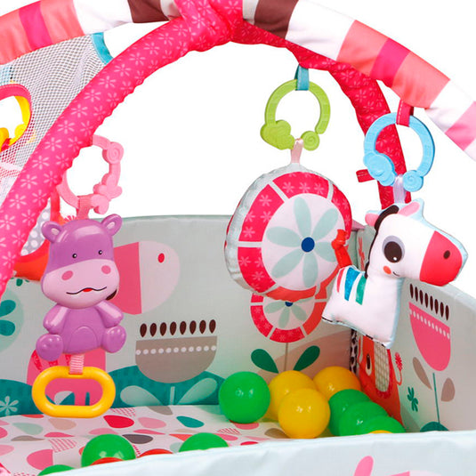 Gimnasio multifuncional 5 en 1 para bebé con móviles y pelotas