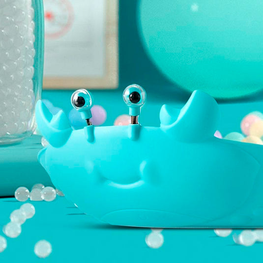 Gorro protector de cangrejo para baño, cubre ojos y oídos a la hora del baño, divertidos colores y forma, ajustable con correa, hecho en material resístete hipoalergénico