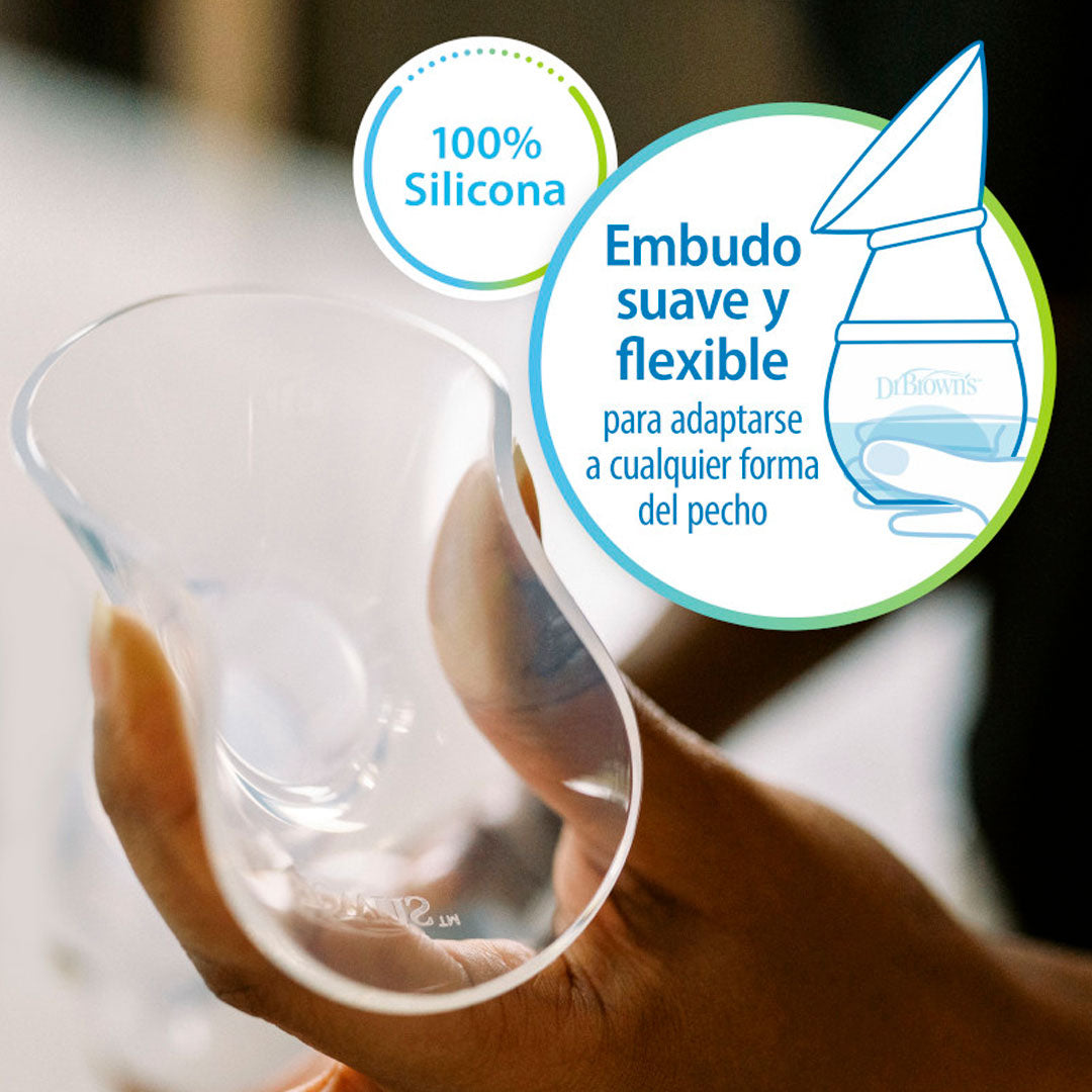 Hakka recolectora de leche con tetero 4oz y tula de transporte, paquete de 3pz, recolector en silicona 100% libre de BPA, diseño ligero y compacto, biberón de 120ml boca ancha, bolsa de viaje - Dr Brown's