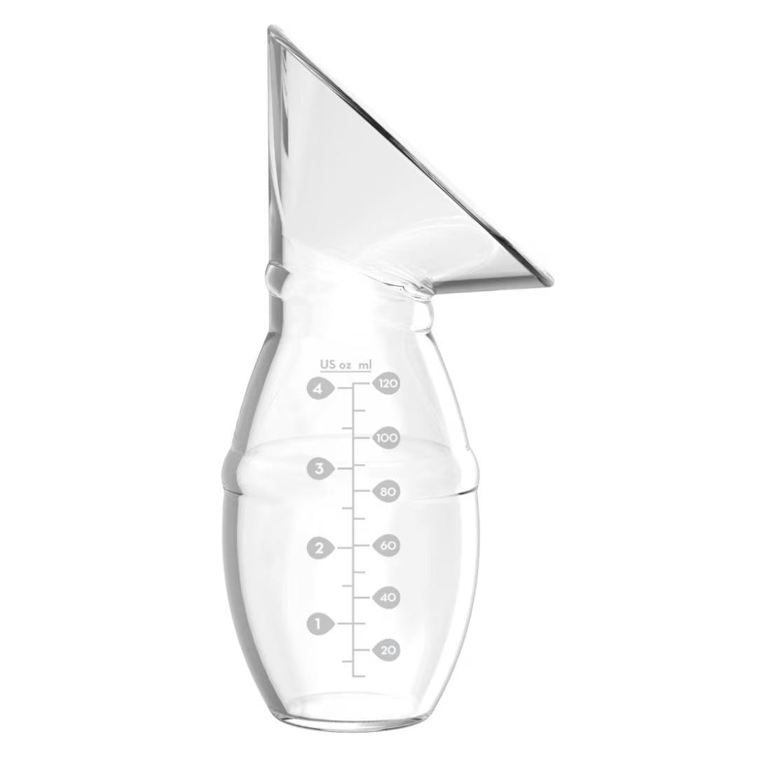 Hakka recolectora de leche con tetero 4oz y tula de transporte, paquete de 3pz, recolector en silicona 100% libre de BPA, diseño ligero y compacto, biberón de 120ml boca ancha, bolsa de viaje - Dr Brown's
