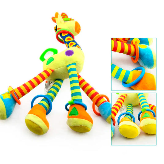 Sonajero de jirafa para bebé, colgante y antialérgico