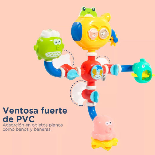 Juguete para la bañera regadera de animales, hecho en material seguro y resistente, ventosas de sujeción firme a superficies lisas, diseño con diferentes colores - Huanger