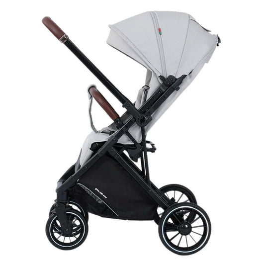 Coche paseador con pañalera y cubrepiés, con sistema de plegado tipo maleta, compacto y ligero, toldo y espaldar ajustable, espacio de almacenamiento en la parte inferior - Kidilo