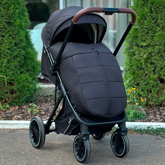 Coche paseador con pañalera y cubrepiés, con sistema de plegado tipo maleta, compacto y ligero, toldo y espaldar ajustable, espacio de almacenamiento en la parte inferior - Kidilo