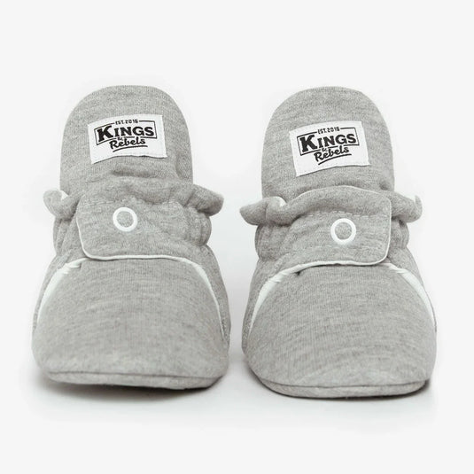 Zapatitos Algodón Gripper Gris para bebé - Kings & Rebels