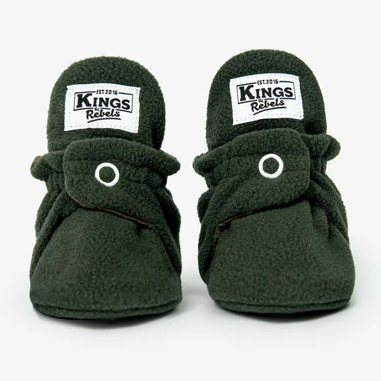 Zapatitos Fleece Classic Verde para bebé - Kings & Rebels