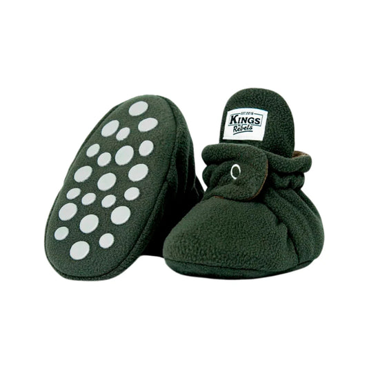 Zapatitos Fleece Gripper Verde para bebé - Kings & Rebels