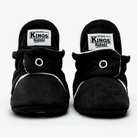 Zapatitos Gamuza Gripper Negro para bebé - Kings & Rebels