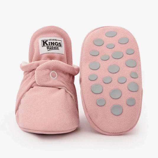 Zapatitos Gamuza Gripper Palo Rosa para bebé - Kings & Rebels