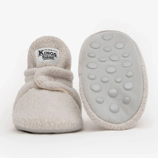 Zapatitos Teddy Gripper Gris para bebé - Kings & Rebels