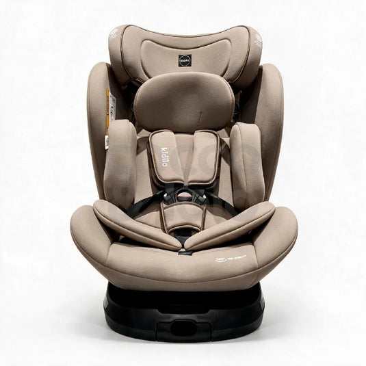 Silla de carro convertible giratoria 360° para bebé, con instalación ISOFIX, arnés de 5 puntos y reposacabezas ajustable, desde recién nacido hasta 36 kg - Kidilo