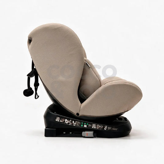 Silla de carro convertible giratoria 360° para bebé, con instalación ISOFIX, arnés de 5 puntos y reposacabezas ajustable, desde recién nacido hasta 36 kg - Kidilo