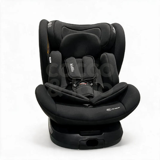 Silla de carro convertible giratoria 360° para bebé, con instalación ISOFIX, arnés de 5 puntos y reposacabezas ajustable, desde recién nacido hasta 36 kg - Kidilo