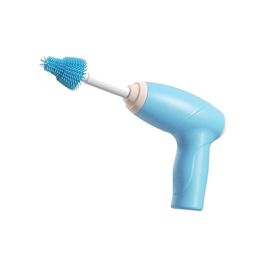 Cepillo lavateteros eléctrico con cabezales intercambiable, inalámbrico, cerdas suaves en silicona grado alimenticio, con carga por USB, con cabezal para mezclar