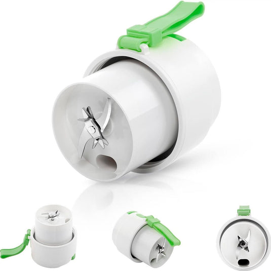 Termo licuadora portátil recargable por USB, capacidad de 340ml, diseño inalámbrico, con agarradera, de tamaño compacto para llevar a todas partes