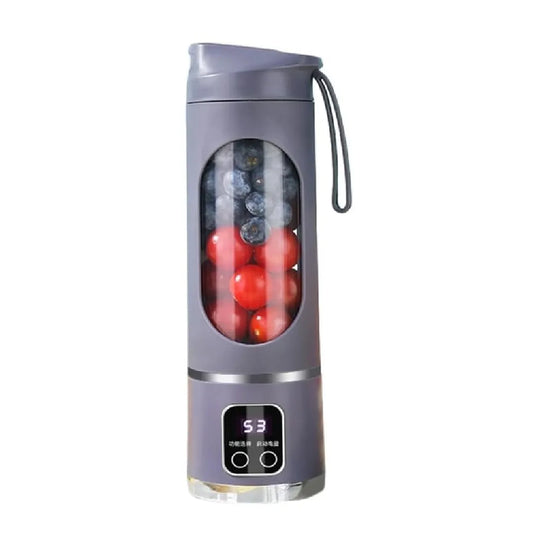 Batidora portátil recargable USB, exprimidor de frutas y vaso mezclador para jugos, con vaso de seguridad
