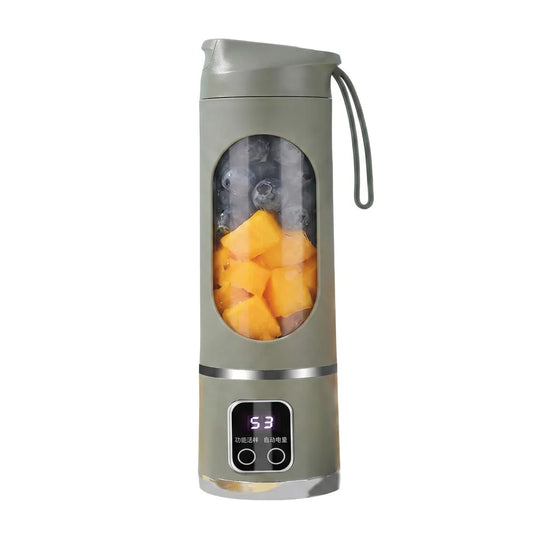 Batidora portátil recargable USB, exprimidor de frutas y vaso mezclador para jugos, con vaso de seguridad