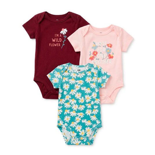 Set x3 mamelucos hechos 100% en algodón para bebé - Sunnozy