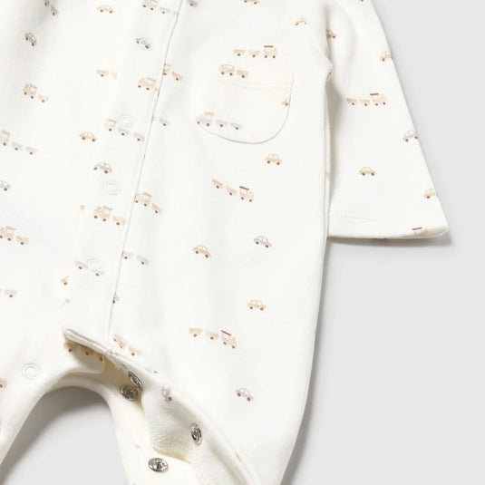 Mameluco manga larga diseño estampado para bebé, pijama con cuello redondo, cierre con botones a presión en la parte delantera, botones a presión en la entrepierna para facilitar la puesta de la prenda - Mayoral